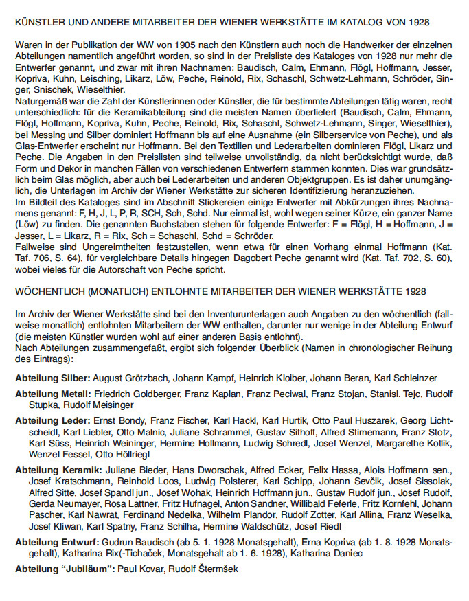 Wiener Werkstätte Katalog Katalog 1928